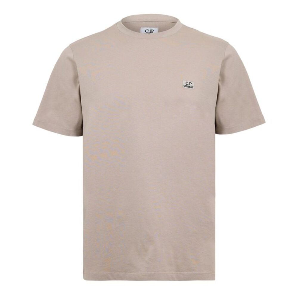 C.P. Company Mens 30/1 Tonal Logo Jersey T-Shirt / Dove
